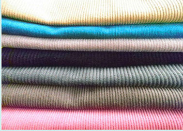 White Color Yarn Dyed Corduroy Fabric For Pants , 100% Cotton