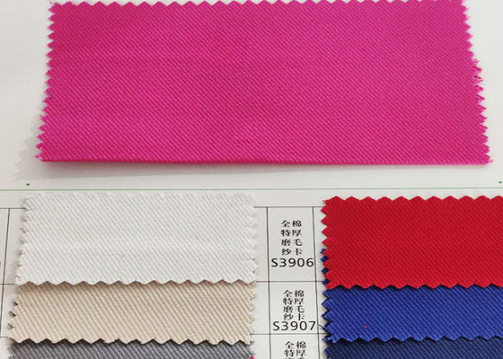 100% Cotton Super Thick Peach Finish Fabric 350gsm For Clothing