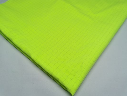 T/C 80/20 Fluorescent Yellow Water Proof Fabric For Work Wear And Uniform